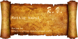 Rettig Vazul névjegykártya